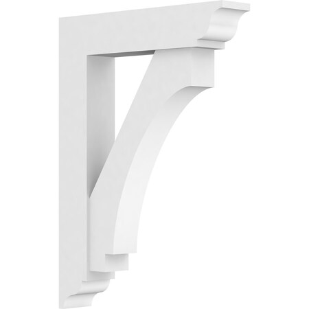 Standard Imperial Architectural Grade PVC Bracket With Traditional Ends, 3W X 16D X 22H